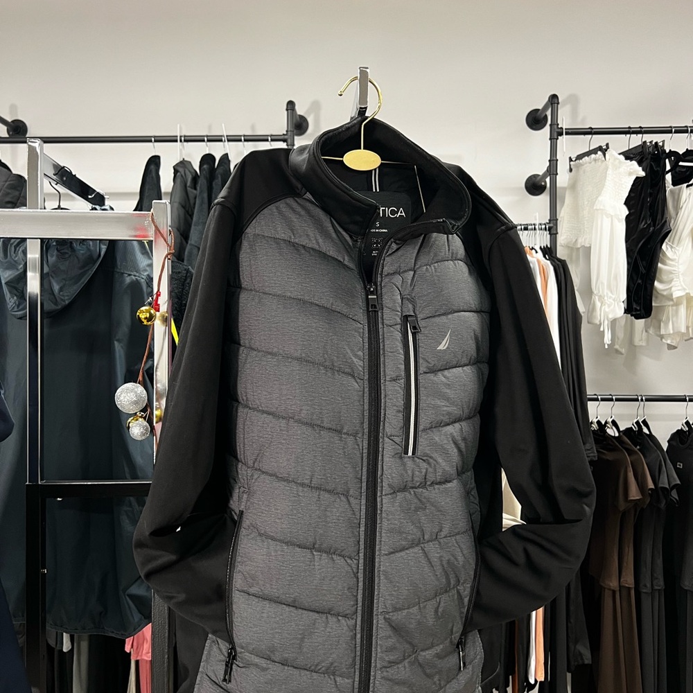 Nautica Men's Two-Tone Puffer Jacket